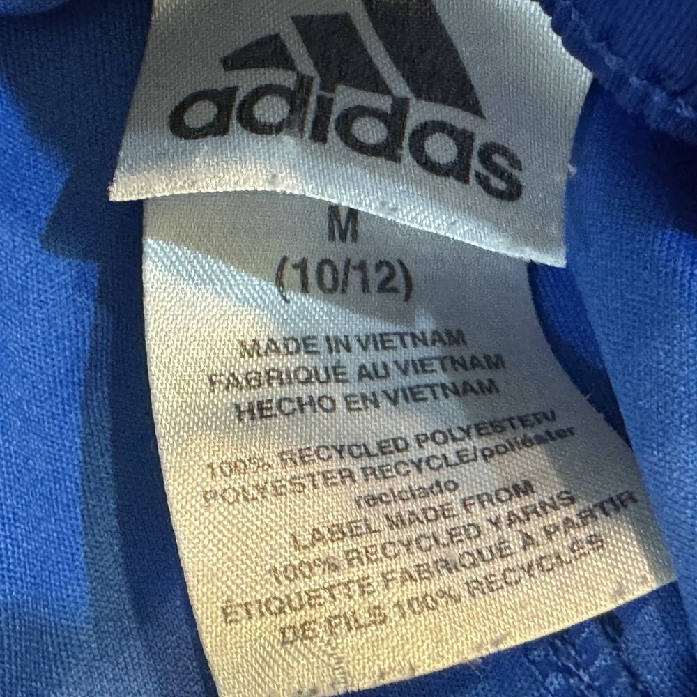 Adidas Basketball Shorts Boys Sz Medium 10-12 Blue Black‎ Elastic Waist Athletic - Picture 5 of 6